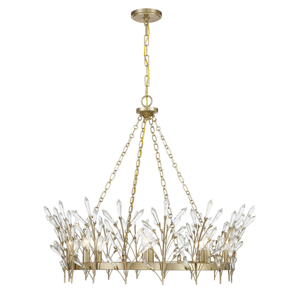Savoy House - Eight Light Chandelier - Orianna - Noble Brass- Union Lighting Luminaires Decor