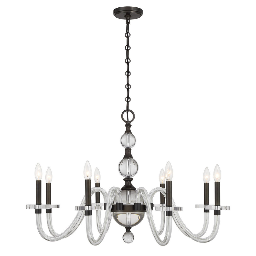 Savoy House - Eight Light Chandelier - Aragon - Mediterranean Bronze- Union Lighting Luminaires Decor