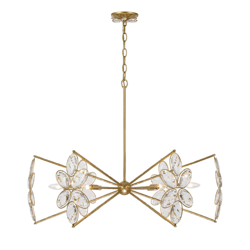 Savoy House - Six Light Chandelier - Marbella - Gold Shimmer- Union Lighting Luminaires Decor