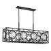 Savoy House - Eight Light Linear Chandelier - Balfour - Matte Black- Union Lighting Luminaires Decor