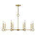 Savoy House - Eight Light Chandelier - Noah - Gold Armory- Union Lighting Luminaires Decor