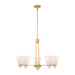 Savoy House - Five Light Chandelier - Kohlman - Warm Brass- Union Lighting Luminaires Decor