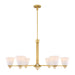 Savoy House - Six Light Chandelier - Kohlman - Warm Brass- Union Lighting Luminaires Decor