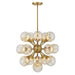 Savoy House - 16 Light Chandelier - Matisse - Warm Brass- Union Lighting Luminaires Decor