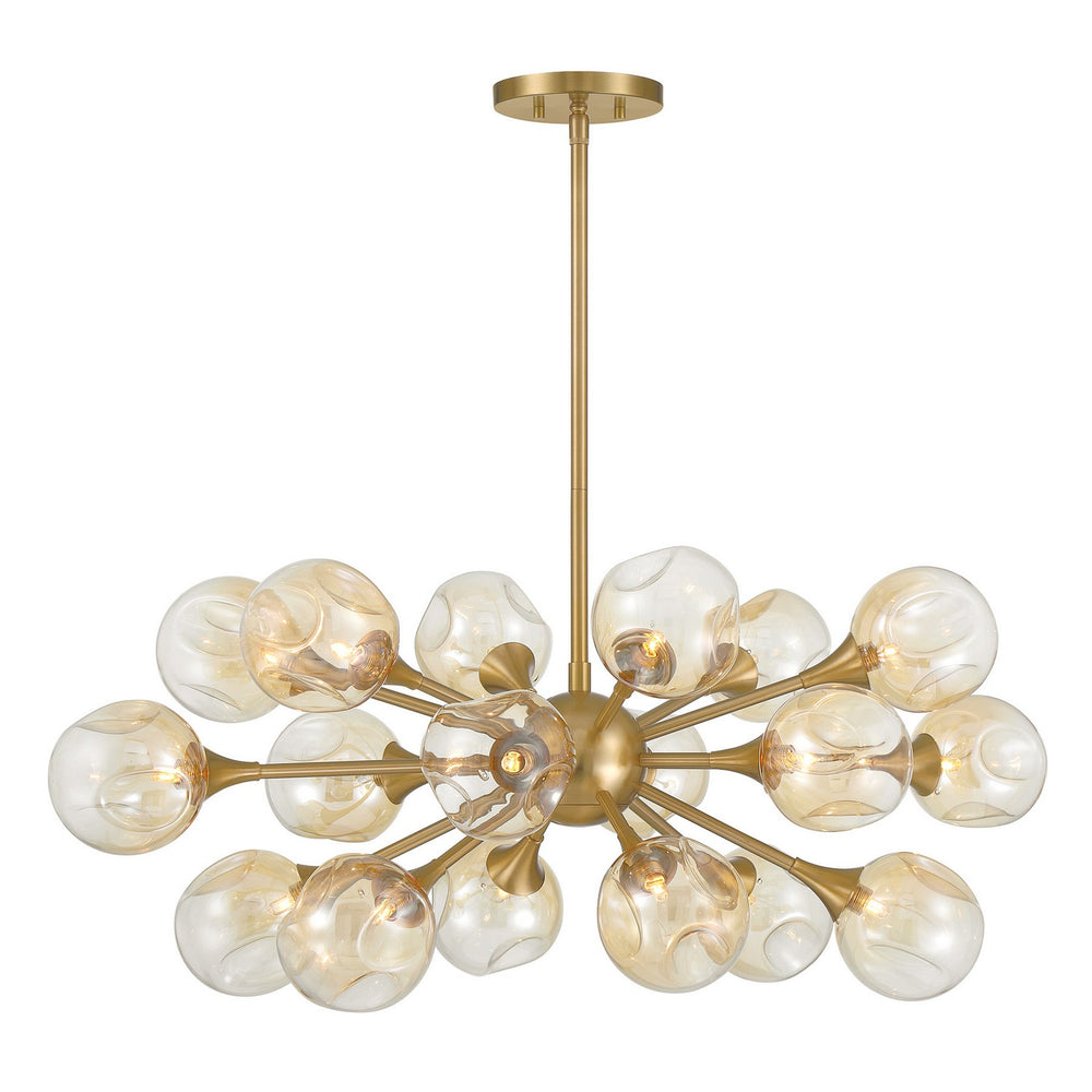 Savoy House - 18 Light Chandelier - Matisse - Warm Brass- Union Lighting Luminaires Decor