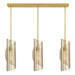 Savoy House - Three Light Linear Chandelier - Hillbourne - Warm Brass- Union Lighting Luminaires Decor