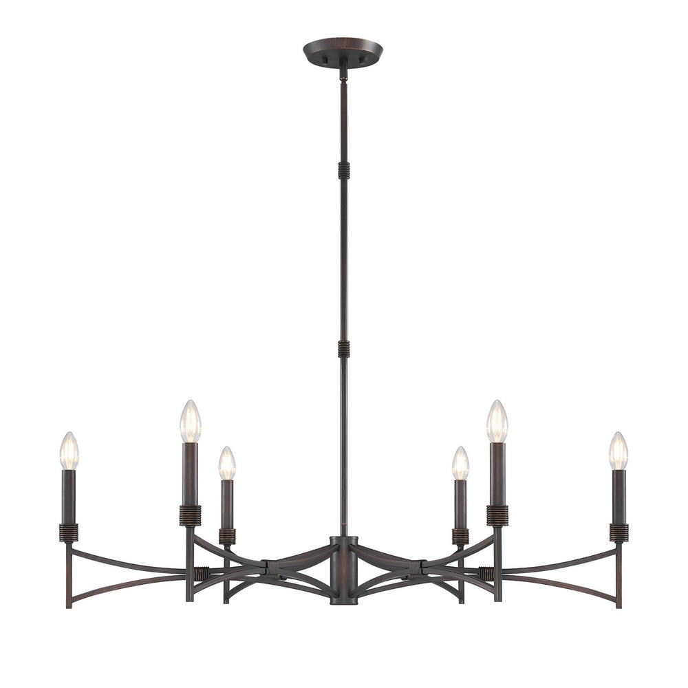 Savoy House - Six Light Chandelier - Gardner - Champagne Mist- Union Lighting Luminaires Decor