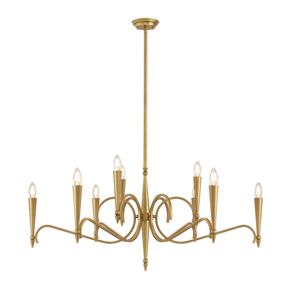 Savoy House - Nine Light Chandelier - Tremont - Riviera Brass- Union Lighting Luminaires Decor