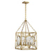 Savoy House - Four Light Pendant - Balfour - Warm Brass- Union Lighting Luminaires Decor