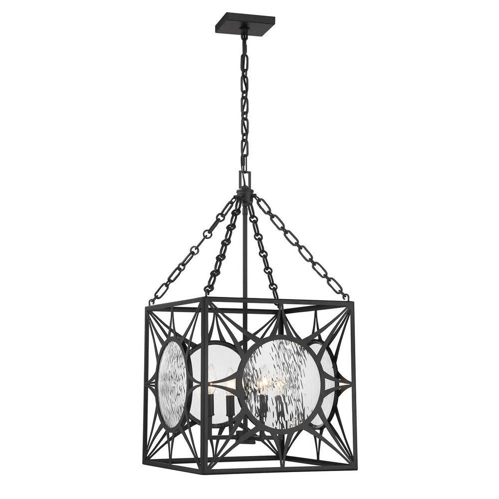 Savoy House - Four Light Pendant - Balfour - Matte Black- Union Lighting Luminaires Decor