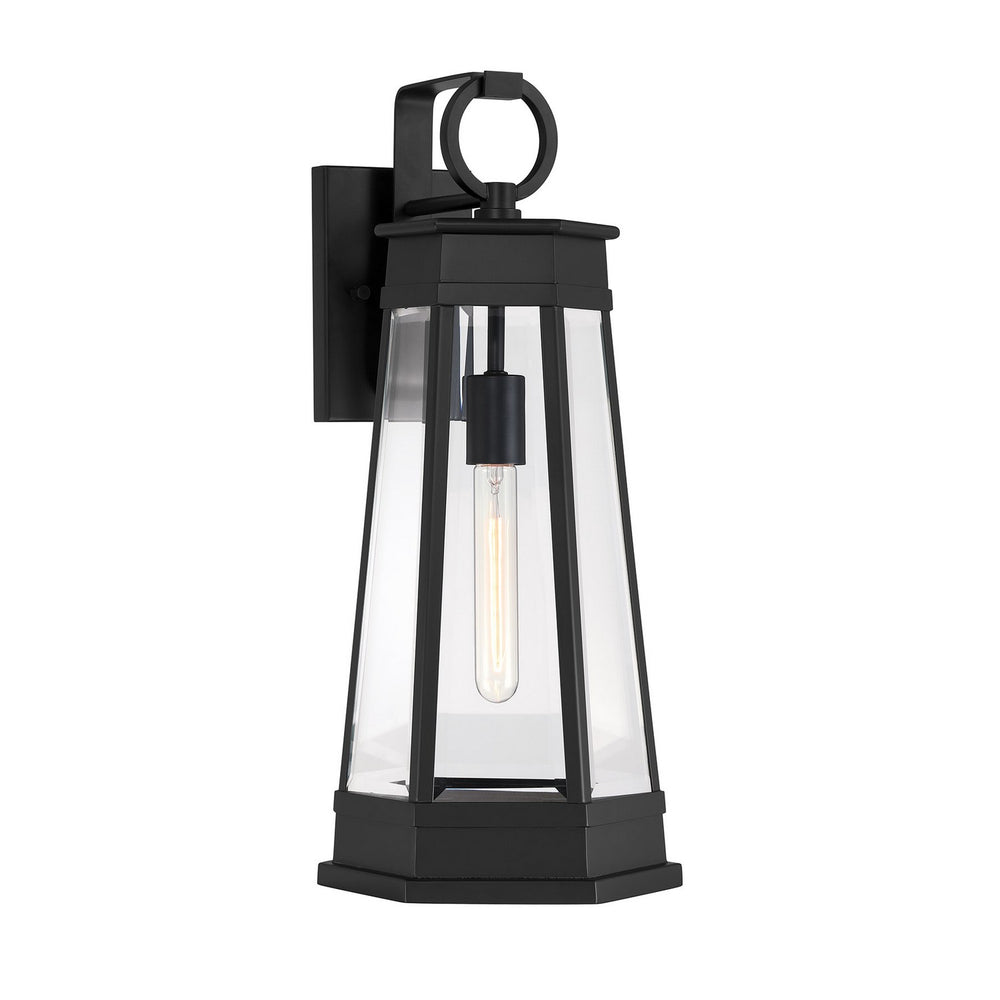 Savoy House - One Light Outdoor Wall Lantern - Payne - Matte Black- Union Lighting Luminaires Decor
