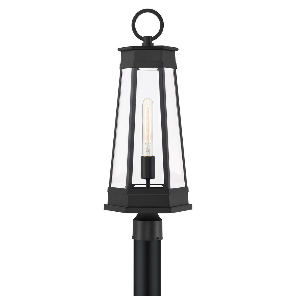 Savoy House - One Light Outdoor Post Lantern - Payne - Matte Black- Union Lighting Luminaires Decor
