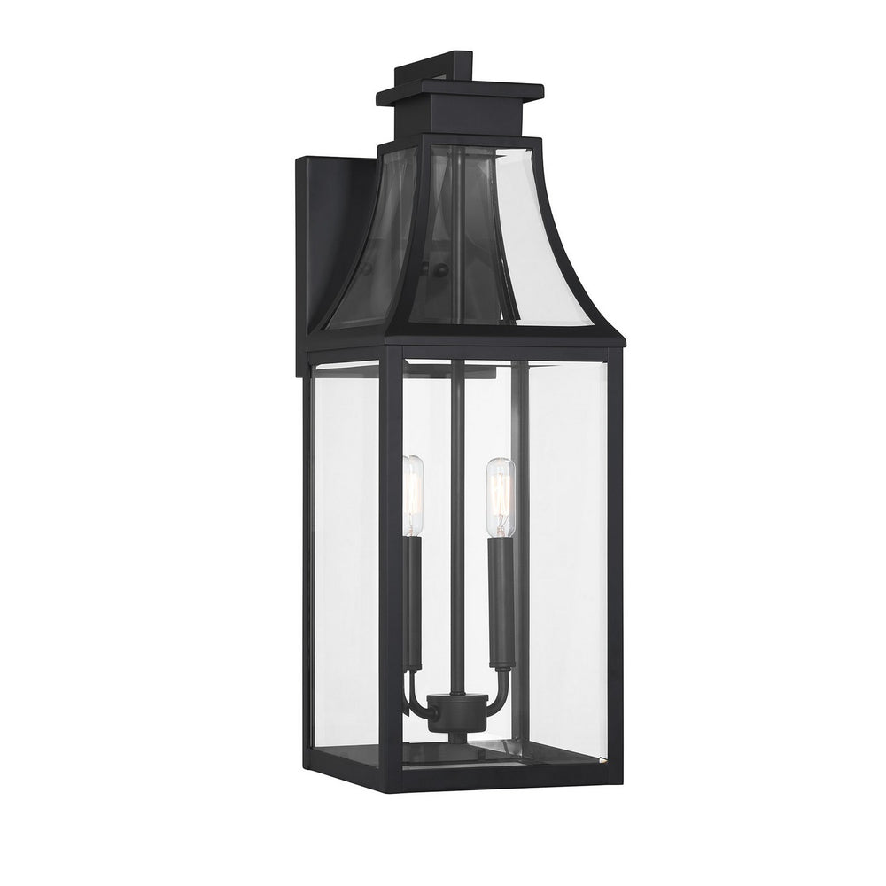 Savoy House - Two Light Outdoor Wall Lantern - Emery - Matte Black- Union Lighting Luminaires Decor