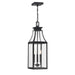 Savoy House - Three Light Outdoor Hanging Lantern - Emery - Matte Black- Union Lighting Luminaires Decor