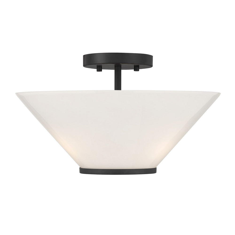 Savoy House - Three Light Convertible Semi-Flush /Pendant - Blair - Matte Black- Union Lighting Luminaires Decor