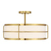 Savoy House - Four Light Semi-Flush Mount - Chauncey - Warm Brass- Union Lighting Luminaires Decor