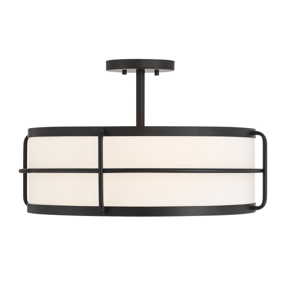 Savoy House - Four Light Semi-Flush Mount - Chauncey - Matte Black- Union Lighting Luminaires Decor