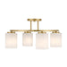 Savoy House - Four Light Semi-Flush Mount - Herron - Warm Brass- Union Lighting Luminaires Decor