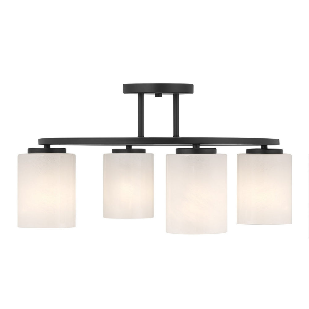 Savoy House - Four Light Semi-Flush Mount - Herron - Matte Black- Union Lighting Luminaires Decor