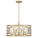 Savoy House - Five Light Convertible Semi-Flush /Pendant - Balfour - Warm Brass- Union Lighting Luminaires Decor