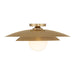 Savoy House - One Light Semi-Flush Mount - Sherrer - Warm Brass- Union Lighting Luminaires Decor