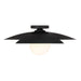Savoy House - One Light Semi-Flush Mount - Sherrer - Matte Black- Union Lighting Luminaires Decor