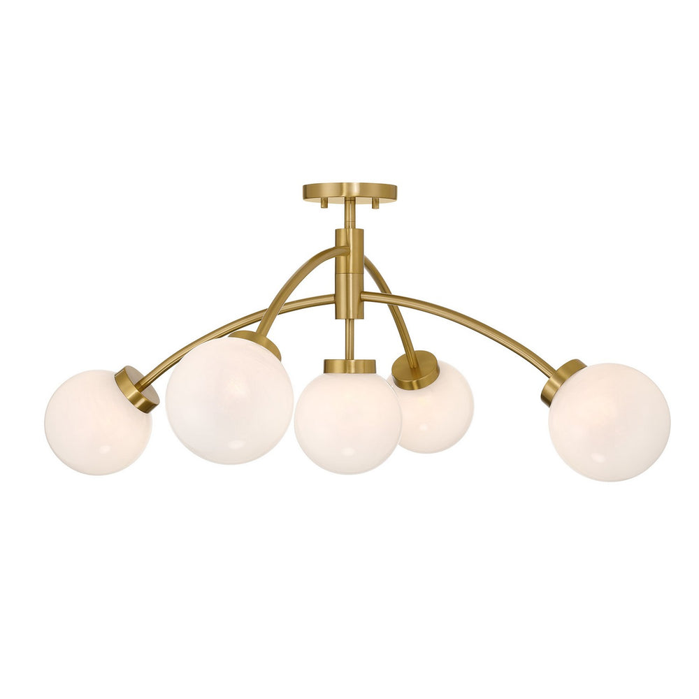 Savoy House - LED Semi-Flush Mount - Redfield - Warm Brass- Union Lighting Luminaires Decor