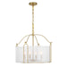 Savoy House - Four Light Pendant - Ashlay - Warm Brass- Union Lighting Luminaires Decor