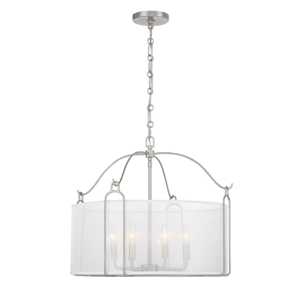 Savoy House - Four Light Pendant - Ashlay - Satin Nickel- Union Lighting Luminaires Decor
