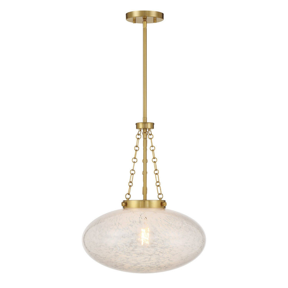 Savoy House - One Light Pendant - Willow - Warm Brass- Union Lighting Luminaires Decor