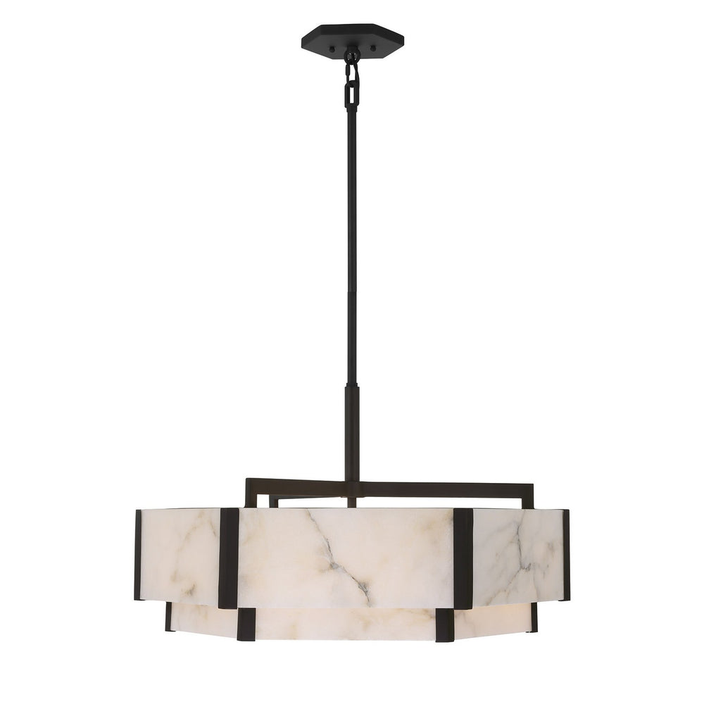 Savoy House - Six Light Pendant - Orleans - Black Cashmere- Union Lighting Luminaires Decor