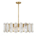 Savoy House - Five Light Pendant - Antolini - Warm Brass- Union Lighting Luminaires Decor