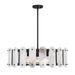 Savoy House - Five Light Pendant - Antolini - Black Cashmere- Union Lighting Luminaires Decor