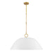 Savoy House - One Light Pendant - Alta - White Bisque and Brass- Union Lighting Luminaires Decor