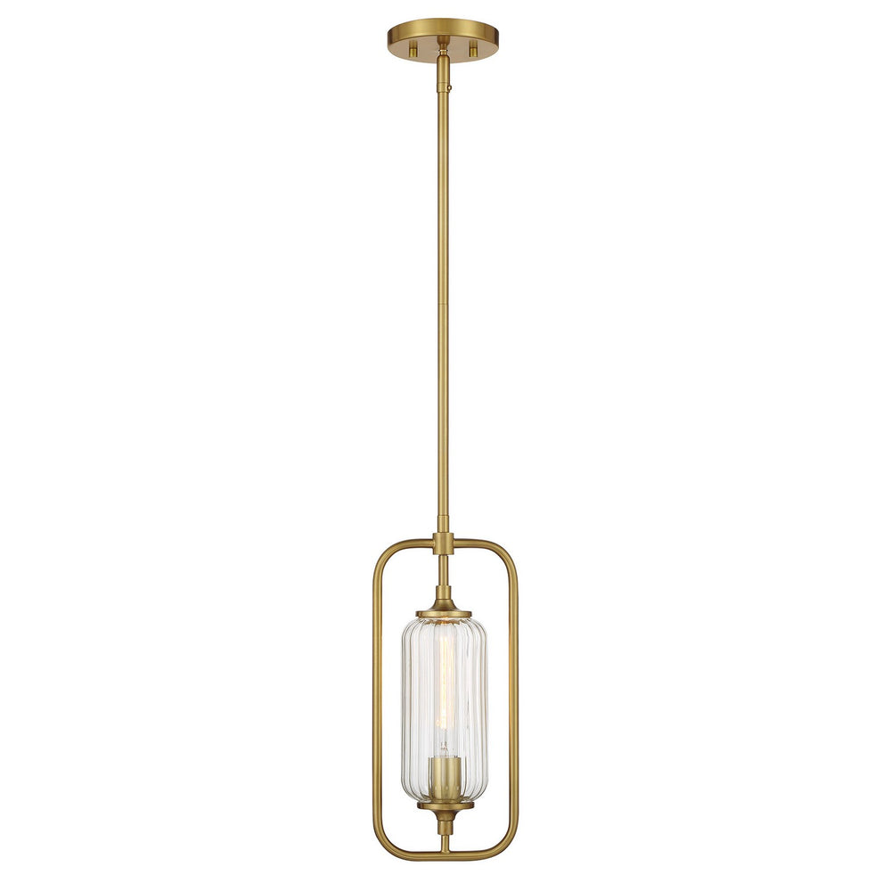 Savoy House - One Light Mini-Pendant - Holton - Warm Brass- Union Lighting Luminaires Decor
