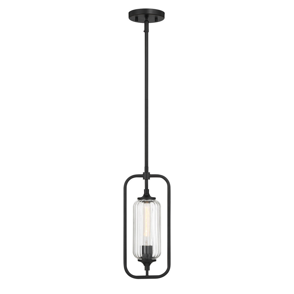Savoy House - One Light Mini-Pendant - Holton - Matte Black- Union Lighting Luminaires Decor