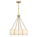 Savoy House - Three Light Pendant - Reiling - Warm Brass- Union Lighting Luminaires Decor