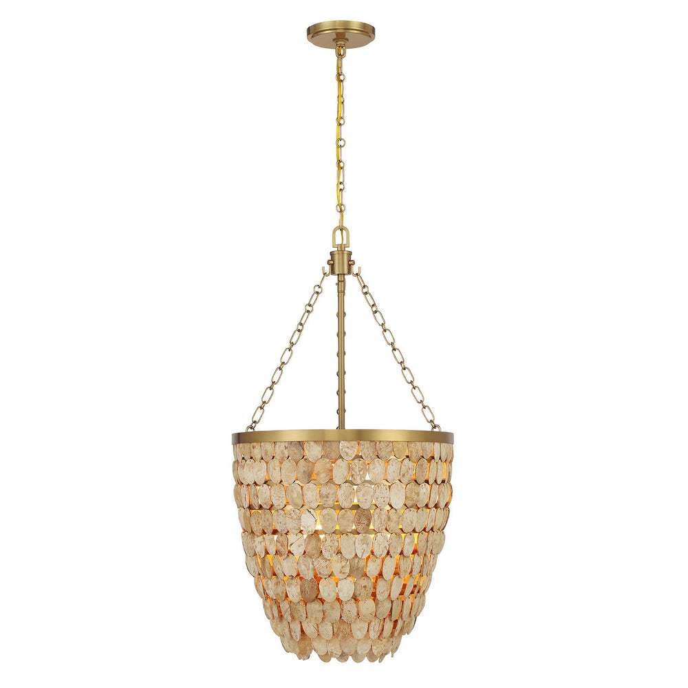 Savoy House - Four Light Pendant - Catalan - Warm Brass- Union Lighting Luminaires Decor