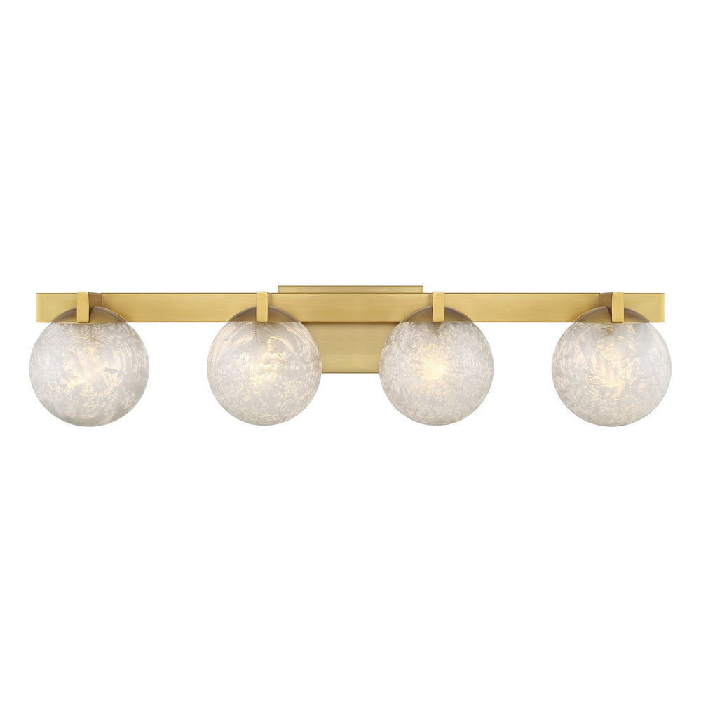 Savoy House - Four Light Bathroom Vanity - Darien - Warm Brass- Union Lighting Luminaires Decor