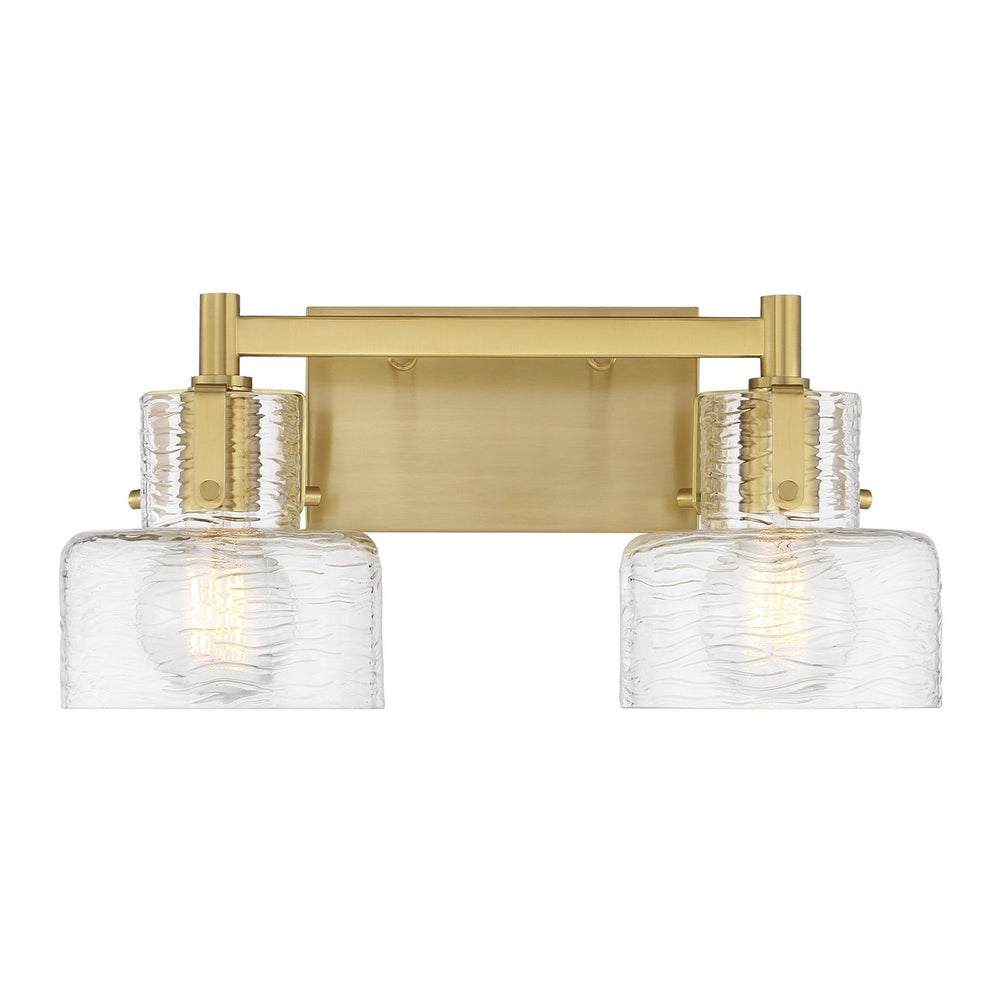 Savoy House - Two Light Bathroom Vanity - Dover - Warm Brass- Union Lighting Luminaires Decor