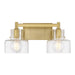 Savoy House - Two Light Bathroom Vanity - Dover - Warm Brass- Union Lighting Luminaires Decor