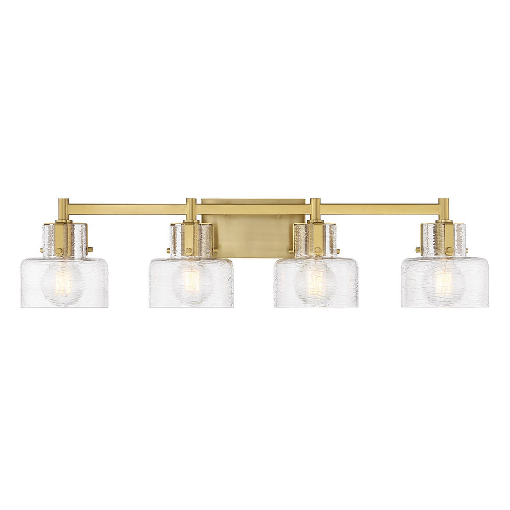 Savoy House - Four Light Bathroom Vanity - Dover - Warm Brass- Union Lighting Luminaires Decor