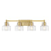 Savoy House - Four Light Bathroom Vanity - Dover - Warm Brass- Union Lighting Luminaires Decor