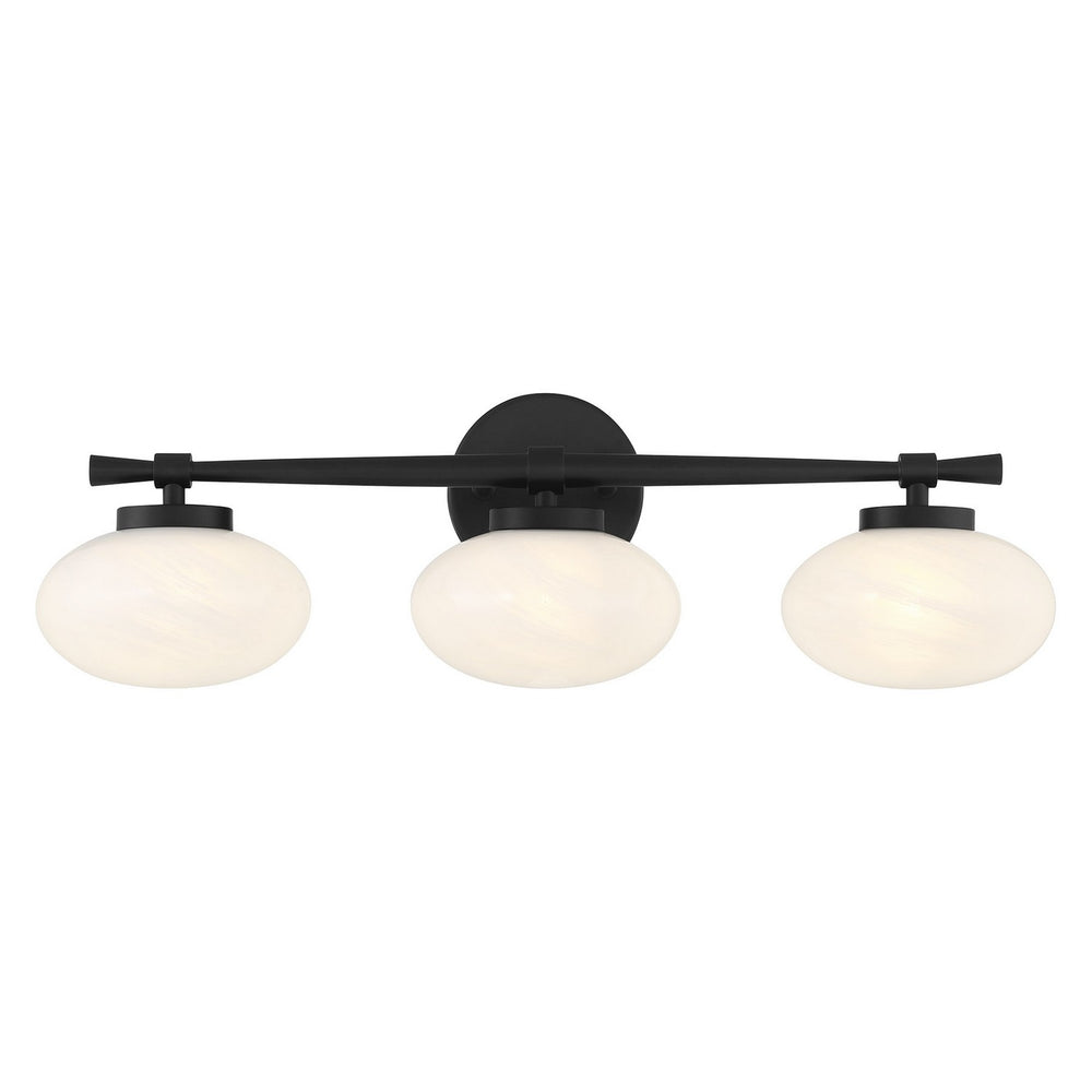 Savoy House - Three Light Bathroom Vanity - Barrow - Matte Black- Union Lighting Luminaires Decor
