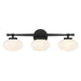 Savoy House - Three Light Bathroom Vanity - Barrow - Matte Black- Union Lighting Luminaires Decor