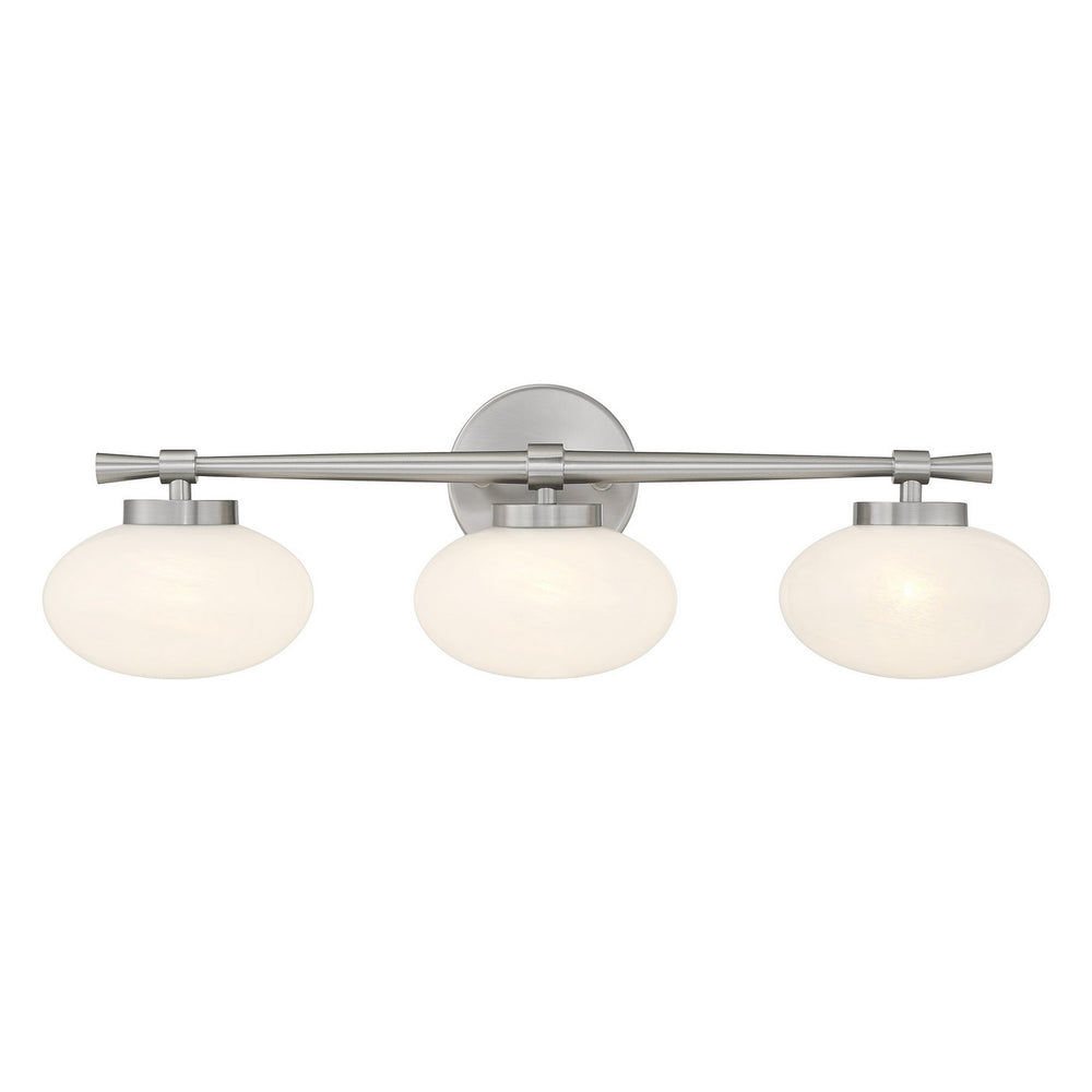 Savoy House - Three Light Bathroom Vanity - Barrow - Satin Nickel- Union Lighting Luminaires Decor