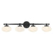 Savoy House - Four Light Bathroom Vanity - Barrow - Matte Black- Union Lighting Luminaires Decor