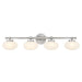 Savoy House - Four Light Bathroom Vanity - Barrow - Satin Nickel- Union Lighting Luminaires Decor
