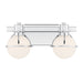 Savoy House - Two Light Bathroom Vanity - Pierce - Chrome- Union Lighting Luminaires Decor