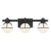 Savoy House - Three Light Bathroom Vanity - Pierce - Matte Black- Union Lighting Luminaires Decor